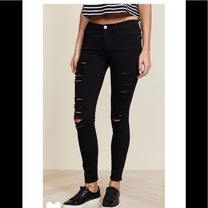 Frame Denim Le Skinny de Jeanne sz 27 Black